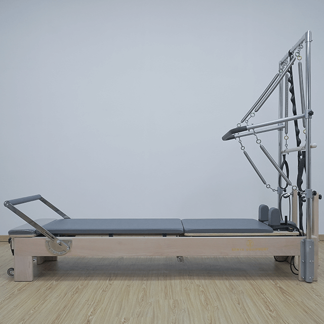 Equipamento de alta qualidade Reformador de Pilates de madeira de bordo com meio trapézio de torre