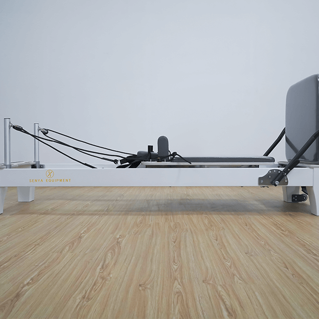 Equipamento de reabilitação de madeira branca Yoga Reformer Pilates para venda Gym Pilates Reformer