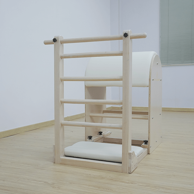 Barril de escada de Pilates de madeira de bordo de faia para escolher OEM, suporte ODM